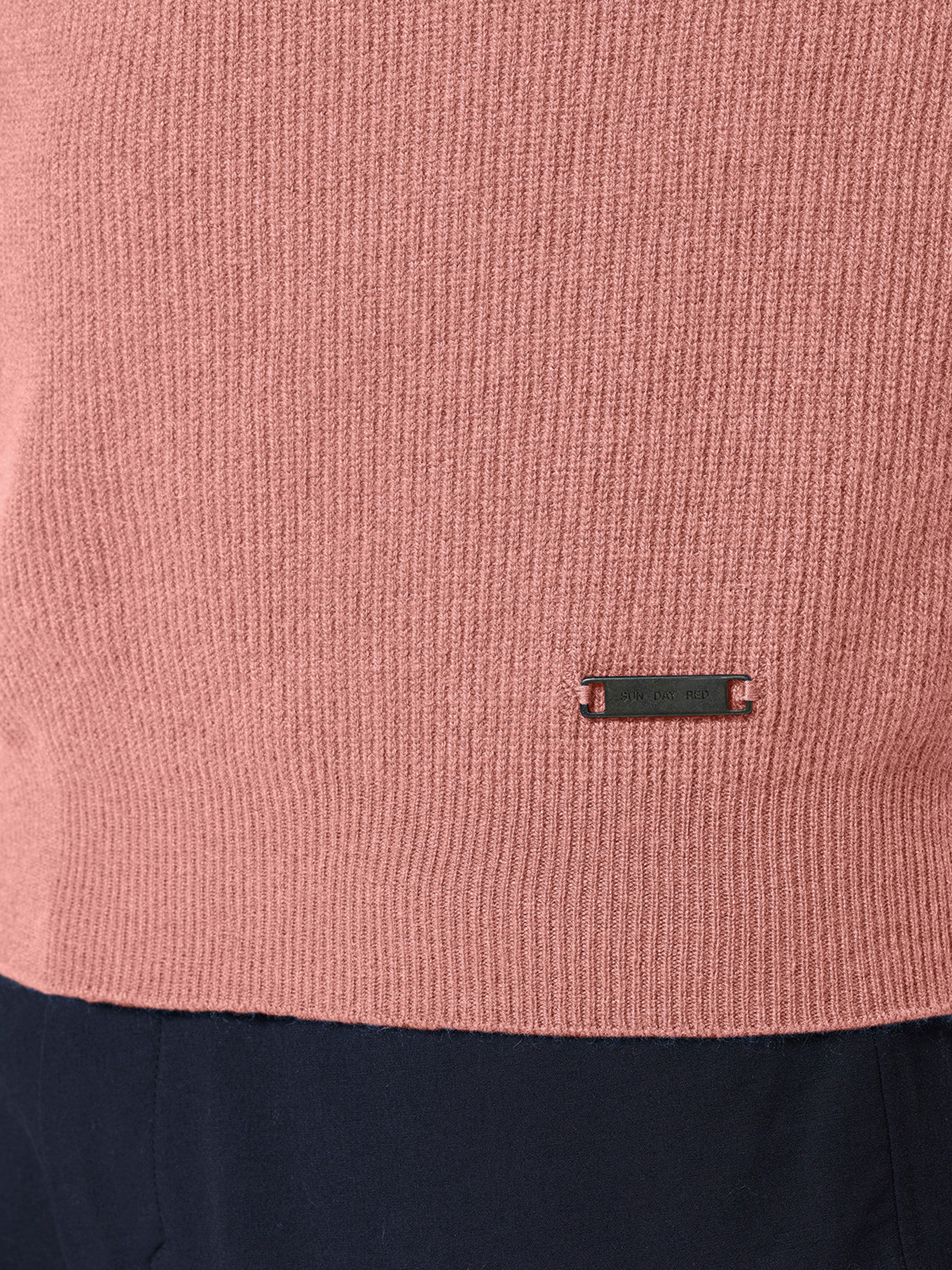 Sun Day Red 3D Knit Cashmere Quarter Zip Roze | 3809-CBFDQ