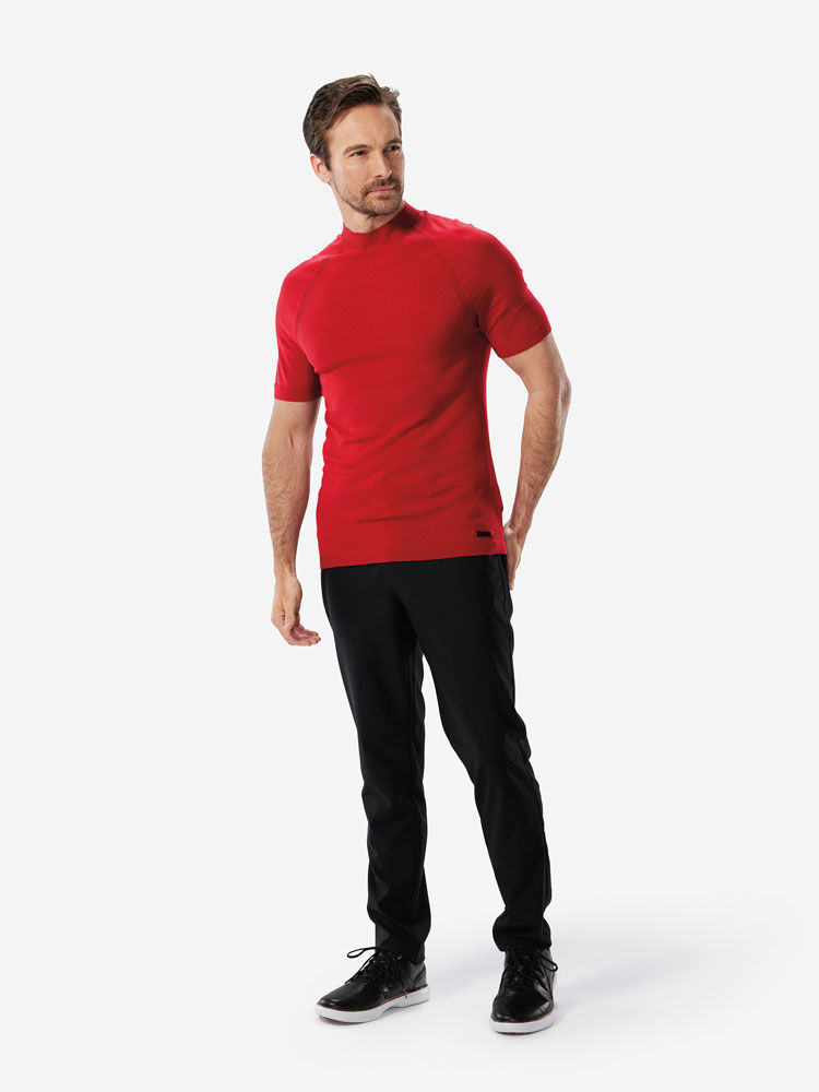 Sun Day Red 3D Knit Mock Rood | 5630-EFOJM