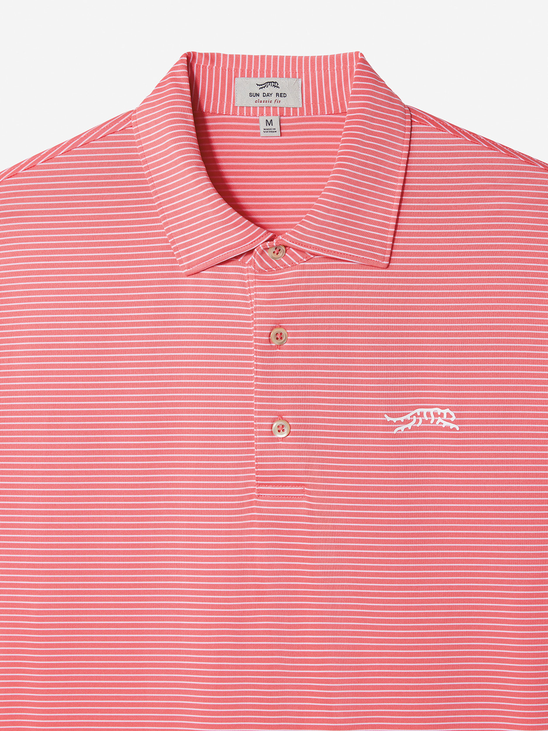 Sun Day Red Classic Stripe Polo Koraal | 2105-WGUNX