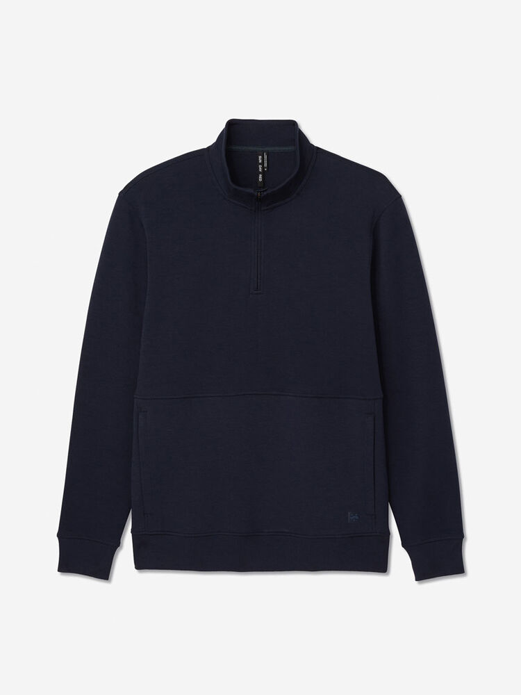 Sun Day Red Hibrid Lightweight Quarter Zip Donkerblauw | 2159-FWVSK