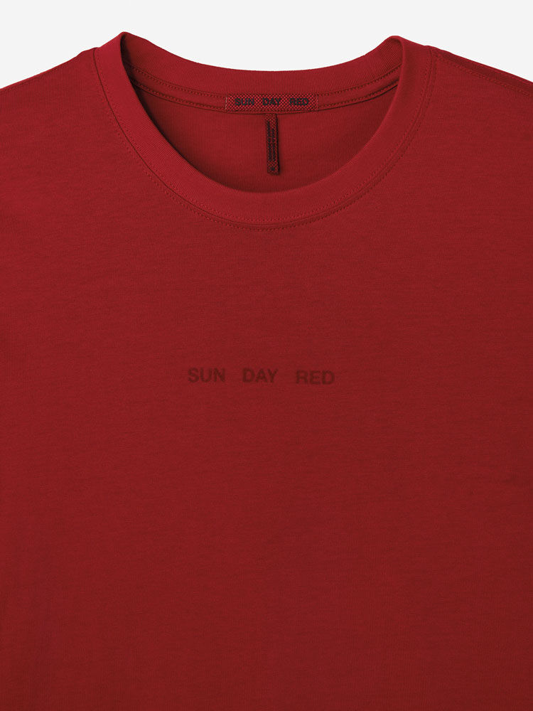 Sun Day Red Long Sleeve Dark Matter T-Shirt Rood | 9038-EHRIS