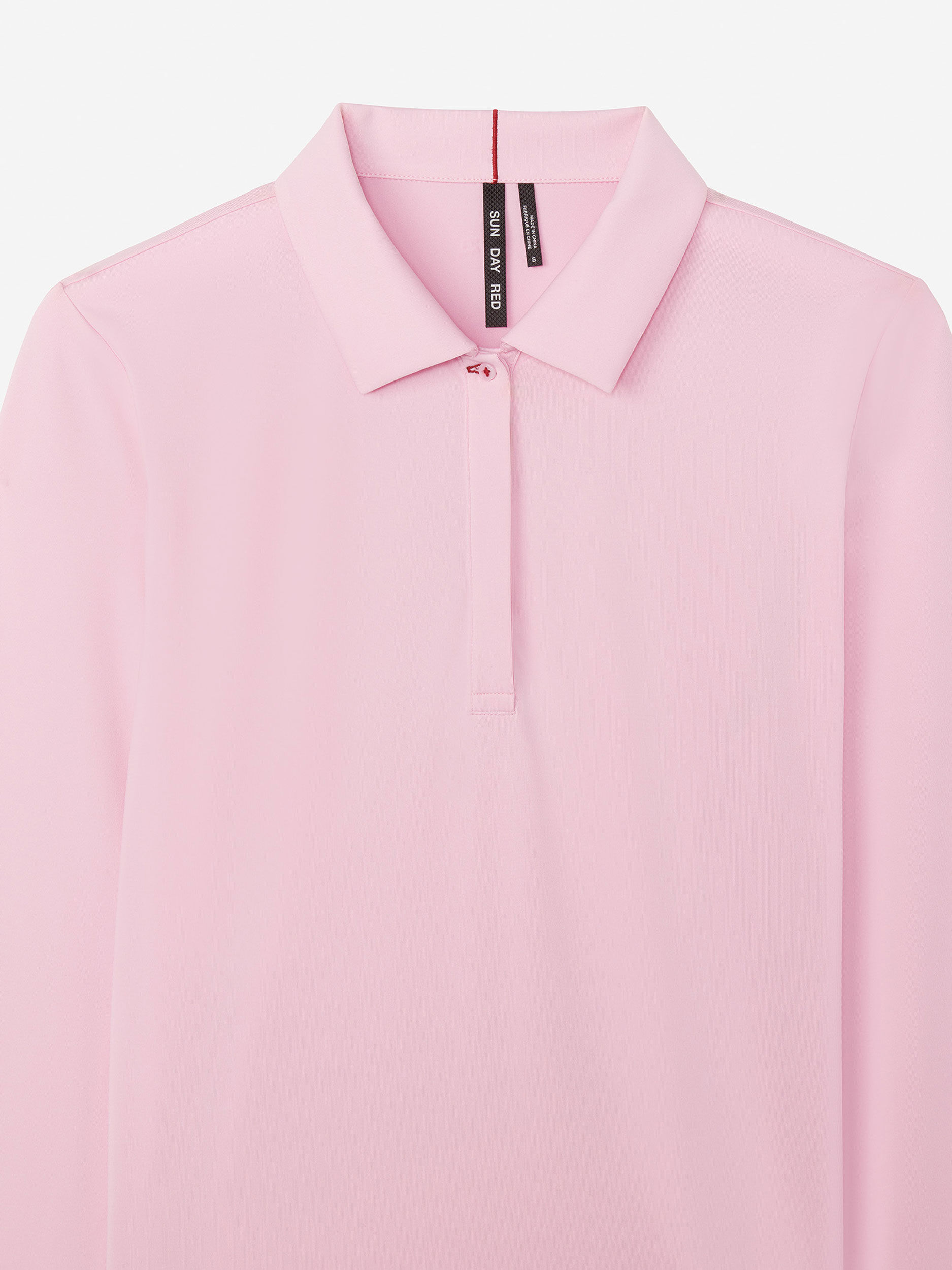 Sun Day Red Long Sleeve Performance Victoria Polo Roze | 0863-OCPBJ