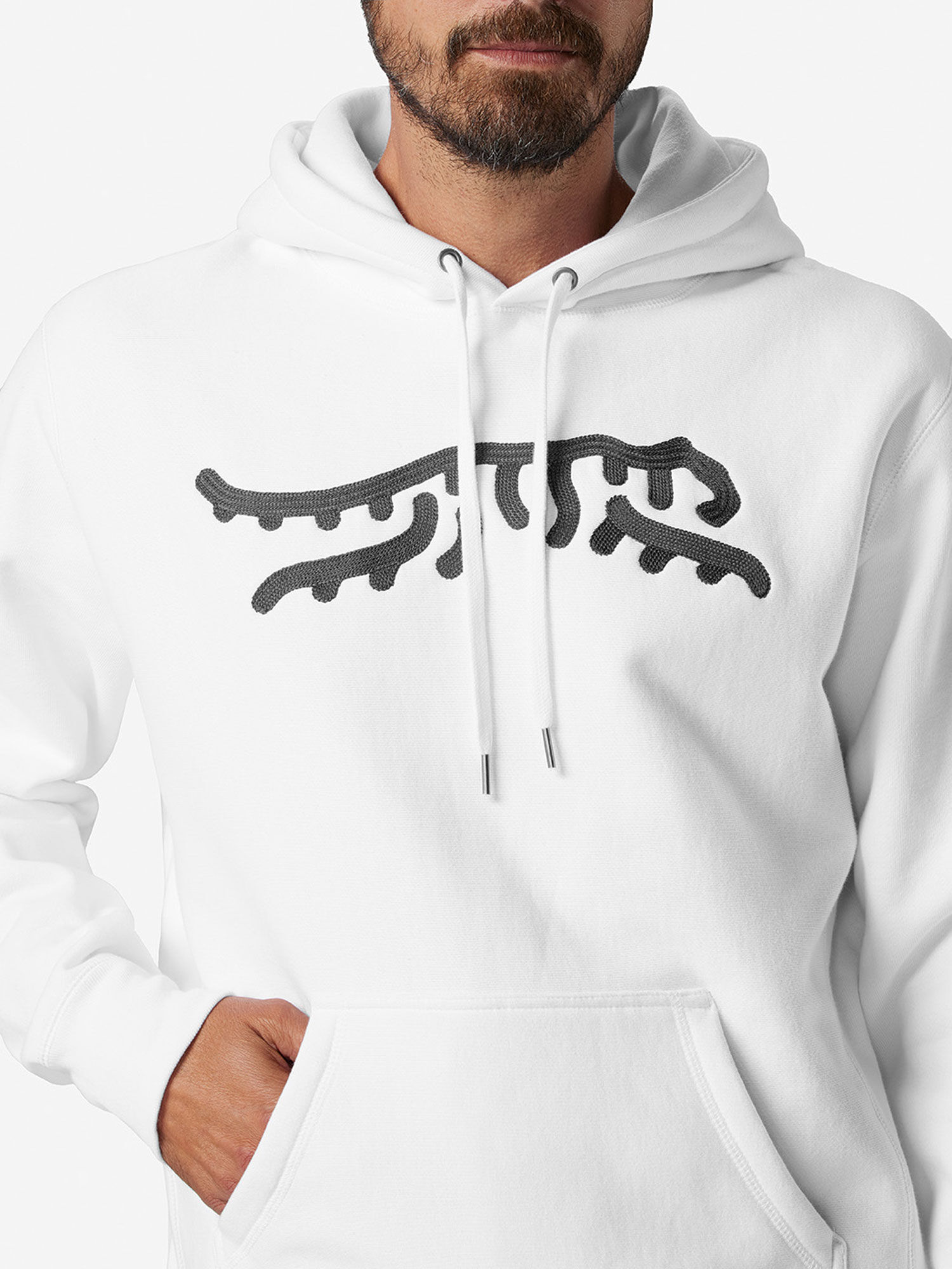 Sun Day Red Luare Chain Stitch Hoodie White/Gray | 9063-IMYRV