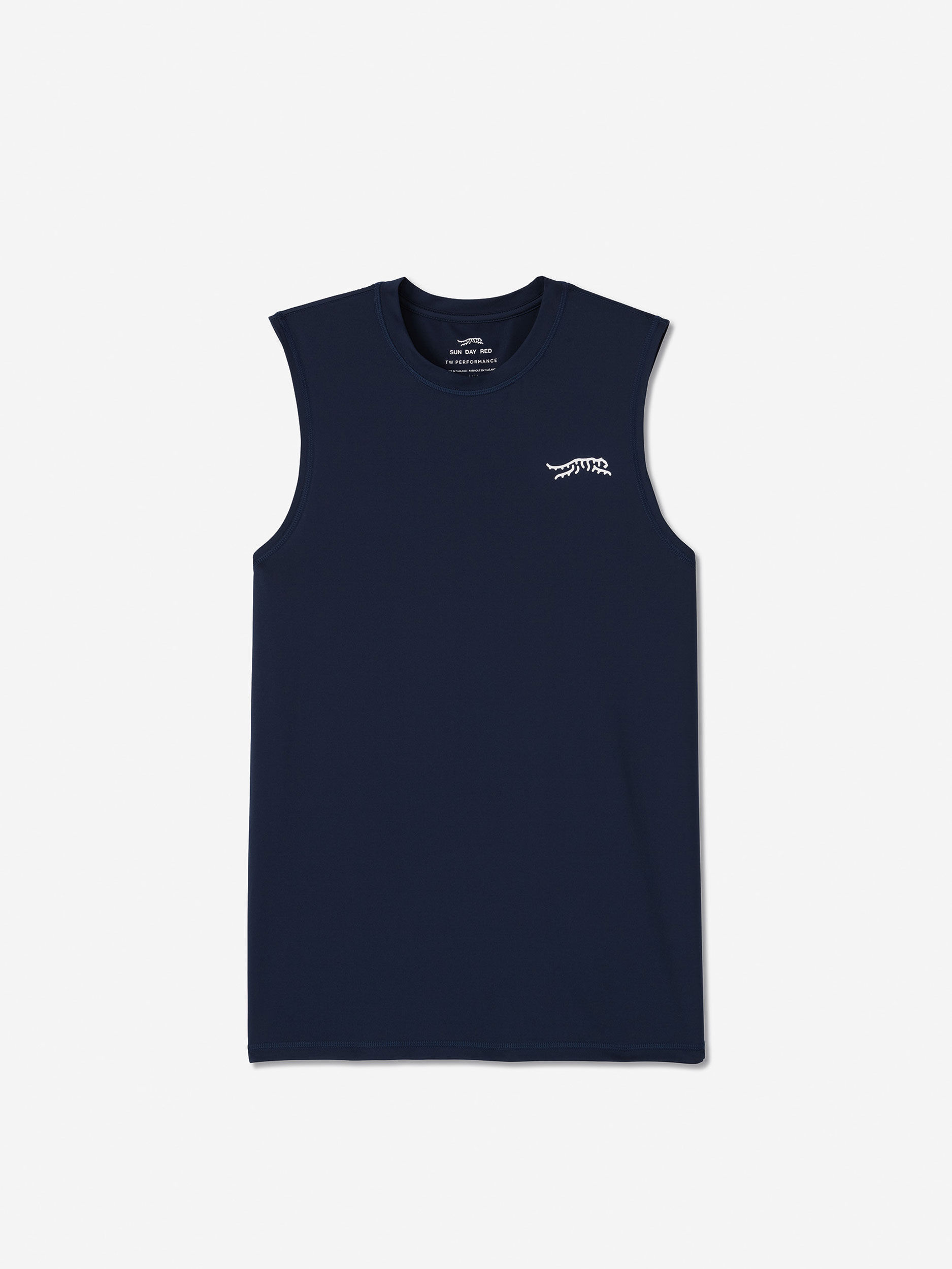 Sun Day Red Performance Tech Muscle Tee Donkerblauw | 7851-VNQRY